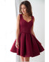 Elegant Simple Burgundy Homecoming Dresses 2018 Fashion Style Short Prom Party Gowns Cocktail Dress